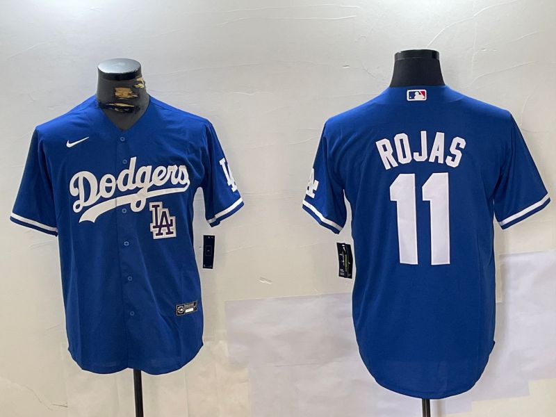 Men Los Angeles Dodgers #11 Rojas Blue Game 2024 Nike MLB Jersey style 5->los angeles dodgers->MLB Jersey